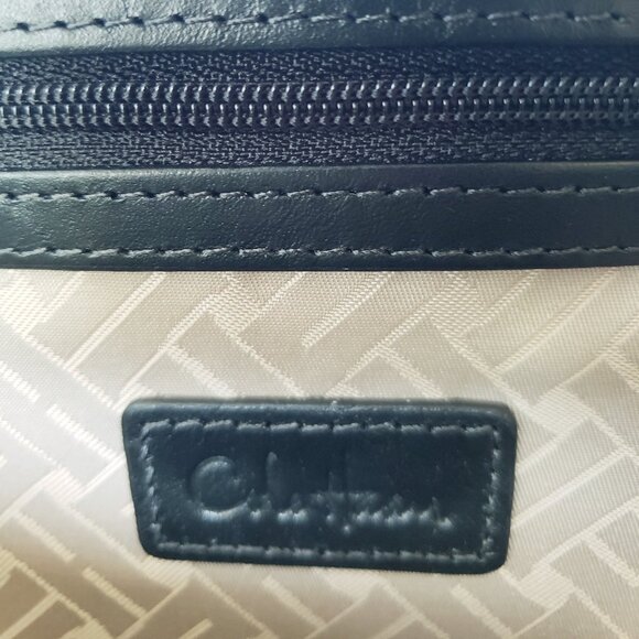 Cole Haan Patent Faux Leather Python Snake Skin Print Envelope Clutch Handbag - Picture 9 of 10